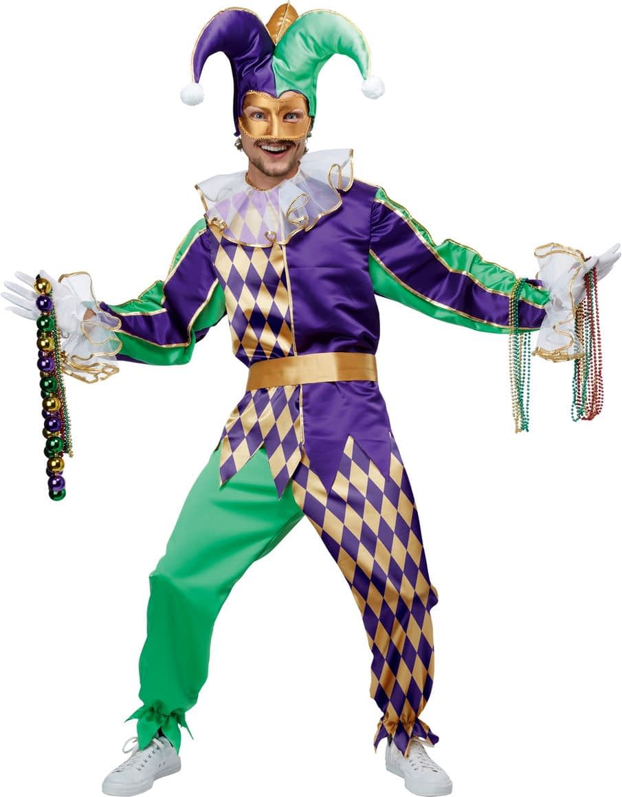 Mardi Gras Jester Adult Costume | SCostumes