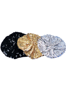 Beret Sequin Black For All