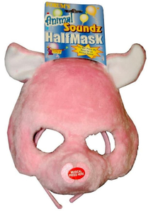 Pig Half Mask With Fun Sound For Adults