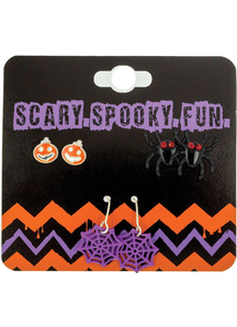 3 Pk Studs Earrings