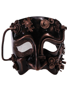 Steampunk Bronze Mask For Adults