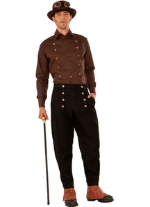 Steampunk Style Brown Shirt