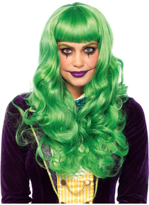 Green Wavy Long Wig