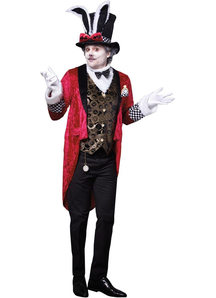 Mens White Rabbit Costume Alice in Wonderland