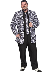 Skull Jacket & tie Adult Plus