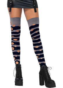 Disstressed Stripes Stockings