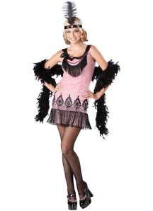 Pink Flapper Teen Costume