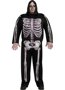 Skeleton 3 D Plus Size Adult Costume