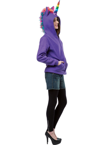 Hoodie Unicorn Purple Adult