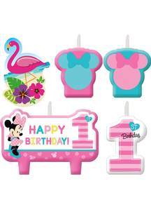 Minnie 1St Bday Candle Set 4Pk