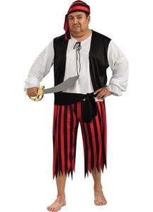 Striped Pirate Adult Costume