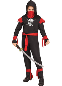 Skull Black Ninja Child Costume