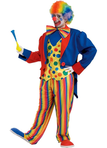 Bright Clown Adult Plus Size Costume