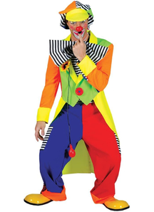 Striped Clown Adult Costume