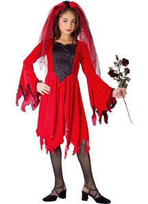 Red Bride Child Costume