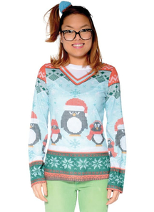 Ugly Christmas Penguin Sweater Adult