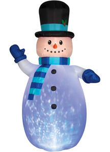 Airblown Lighted Waving Snowan