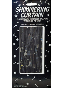 Black Shimmer Curtains. Walls, Doors, Windows Decorations.
