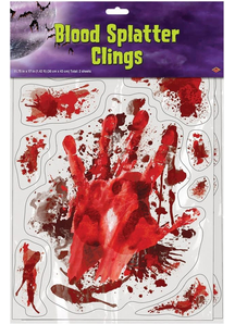Blood Splatter Clings. Walls, Doors, Windows Decoration.