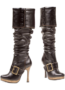 Boot Knee High Black Size 6