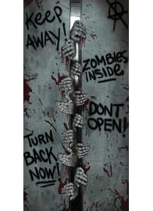 Breakout Zombies Door Cover. Walls, Doors, Windows Decoration.