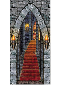 Castle Entrance Door Cover. Walls, Doors, Windows Decoration.