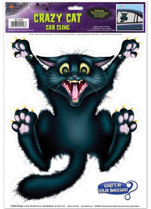 Crazy Cat Car Cling
