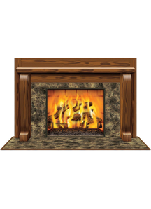 Fireplace Insta-Viev. Walls, Doors, Windows Decorations.