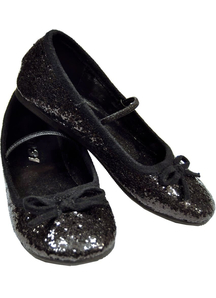 Flat Ballet Glitter Ch Bk Xsml