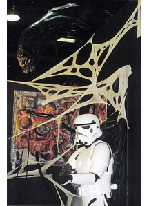 Ghastly Yard Cloth. Webs And Cloth.