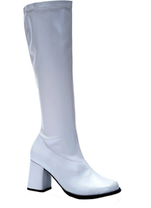 Go Go Boot White Size 5
