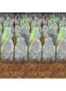 Graveyard Backdrop. Walls, Doors, Windows Halloween Decorations.