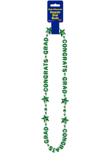 Green Beads. Graduation Decorations.