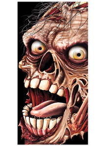 Grim Zombie Door Cover. Walls, Doors, Windows  Halloween Decorations.
