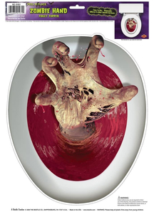 Hand Toilet Topper Peel. Halloween Decoration.