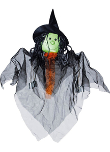Hanging Smiling Witch. Halloween Props.
