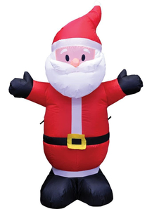 Hugging Airblown Santa