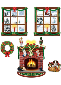 Indoor Christmas Prop. Walls, Doors, Windows  Decorations.