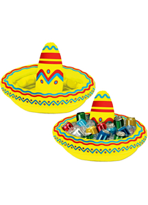 Inflatable Sombrero Cooler. Fiesta Decorations.