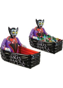 Inflatable Vampire Coffin Cooler. Halloween Table Decoration.