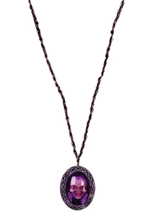 Necklace Gothic Skull Purple
