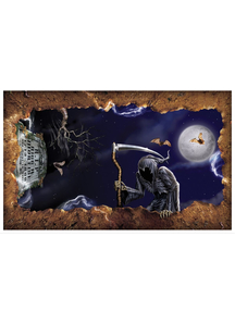 Open Grave Insta-View. Walls, Doors, Windows Halloween Decorations.