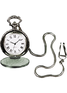 Pocket Watch W Chain Silvrtone