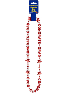 Red Beads. Graduation Decorations.