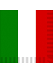 Red-White-Green Napkins. Fiesta Decorations.