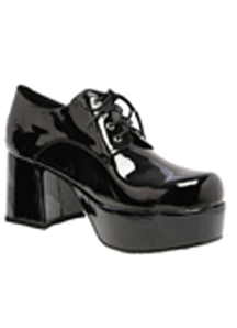 Shoe Platform Blk Pat Men Lg
