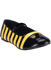 Shoes Bee Flat Chld Xl Bk Yw