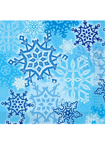 Snowflake Luncheon Napkins. Christmas Decorations.