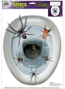 Spider Toilet Topper Peel. Halloween Decoration.