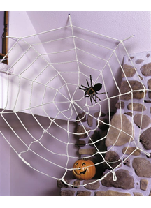 Spider Web 9 Ft Rope White. Webs And Cloth.